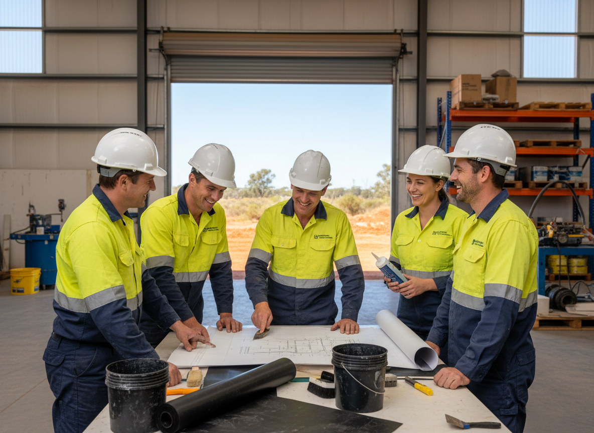 The Waterproofing Perth team at work in Perth